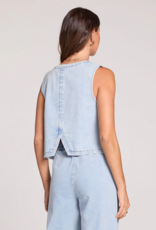 Saltwater Luxe Margo Denim Vest in Skyline Blue