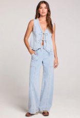 Saltwater Luxe Margo Denim Vest in Skyline Blue