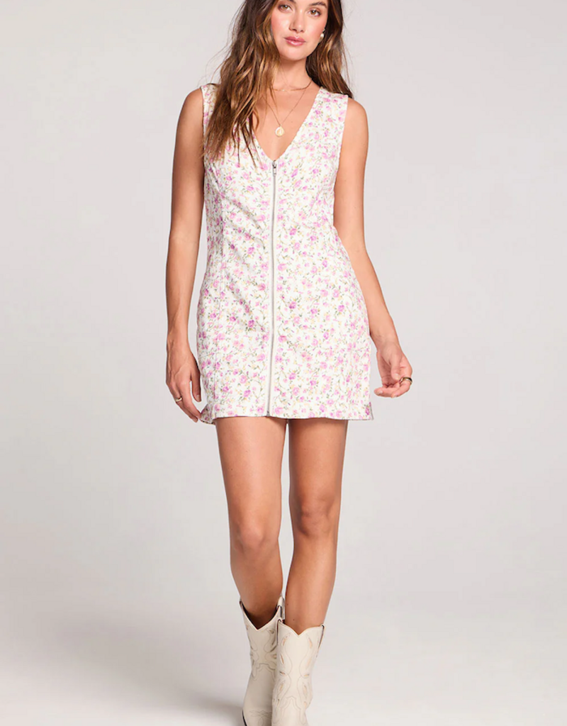 Saltwater Luxe Enya Mini Dress in Salt Floral