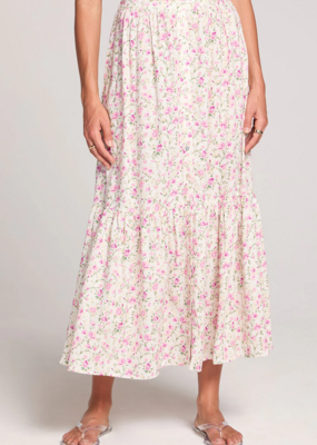 Saltwater Luxe Osiris Maxi Skirt in Salt Floral