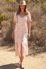 Saltwater Luxe Gwenn Midi Dress in Salt Floral
