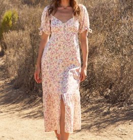 Saltwater Luxe Gwenn Midi Dress in Salt Floral