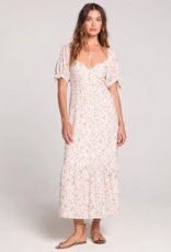 Saltwater Luxe Gwenn Midi Dress in Salt Floral