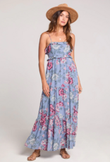 Saltwater Luxe Oaklee Maxi Dress in Dusty Blue Floral