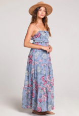 Saltwater Luxe Oaklee Maxi Dress in Dusty Blue Floral