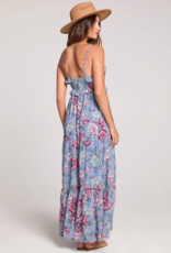 Saltwater Luxe Oaklee Maxi Dress in Dusty Blue Floral