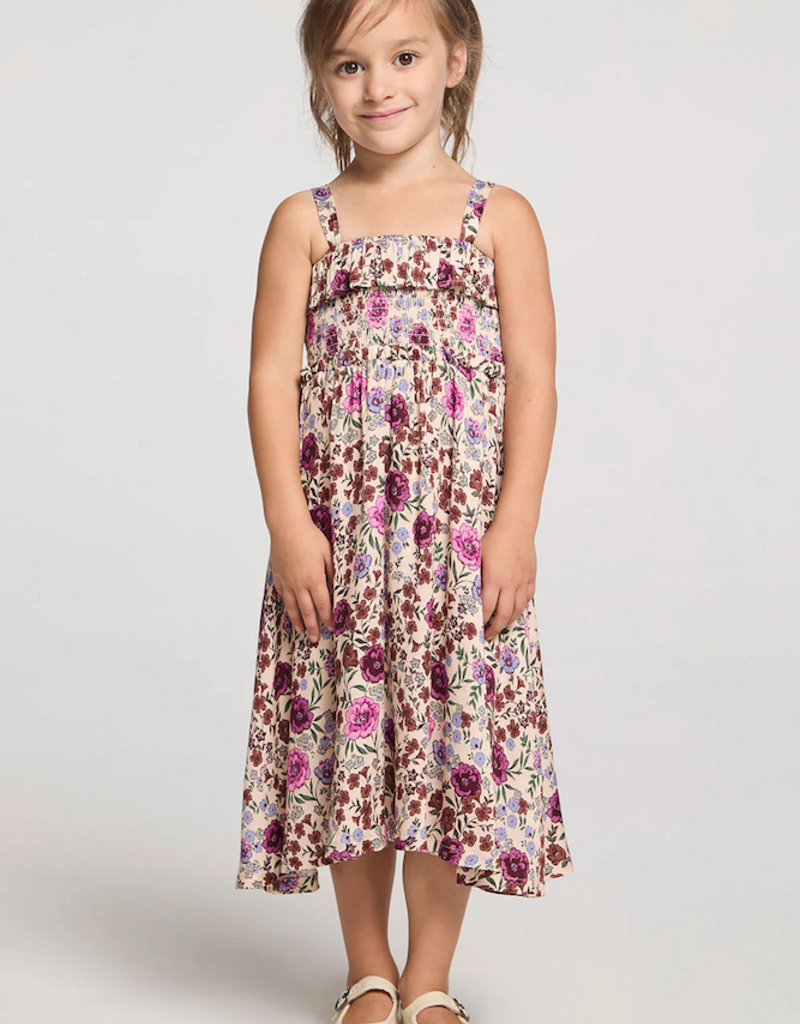 Saltwater Luxe Kids Valorie Midi Dress In Multi Floral
