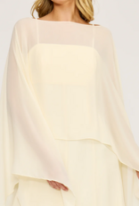 Lucy Paris Sable Scarf Dress in Light Butter Yellow