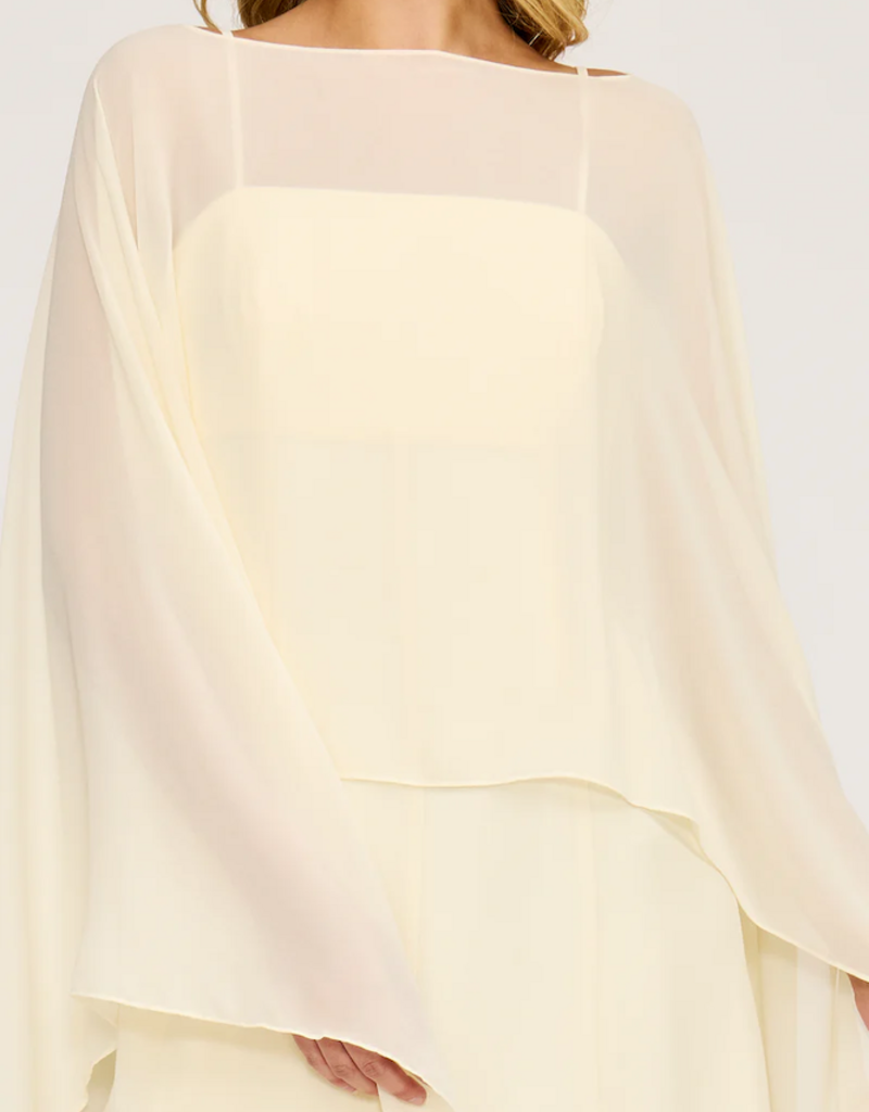 Lucy Paris Sable Scarf Dress in Light Butter Yellow