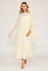 Lucy Paris Sable Scarf Dress in Light Butter Yellow