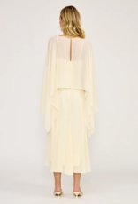 Lucy Paris Sable Scarf Dress in Light Butter Yellow