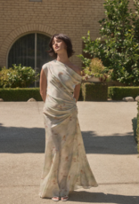 Lucy Paris Arta Gathered Dress in Floral Sage