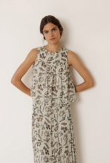 Indi and Cold Joey Printed Sleeveless Top in Khaki