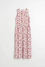 Indi and Cold Bessie Printed Maxi Dress in Raspberry