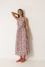 Indi and Cold Bessie Printed Maxi Dress in Raspberry