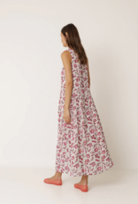 Indi and Cold Bessie Printed Maxi Dress in Raspberry
