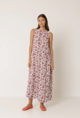 Indi and Cold Bessie Printed Maxi Dress in Raspberry