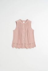 Indi and Cold Gretchen Embroidered Sleeveless Top in Dew
