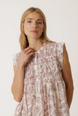 Indi and Cold Audrey Short Smock Dress in Lychee
