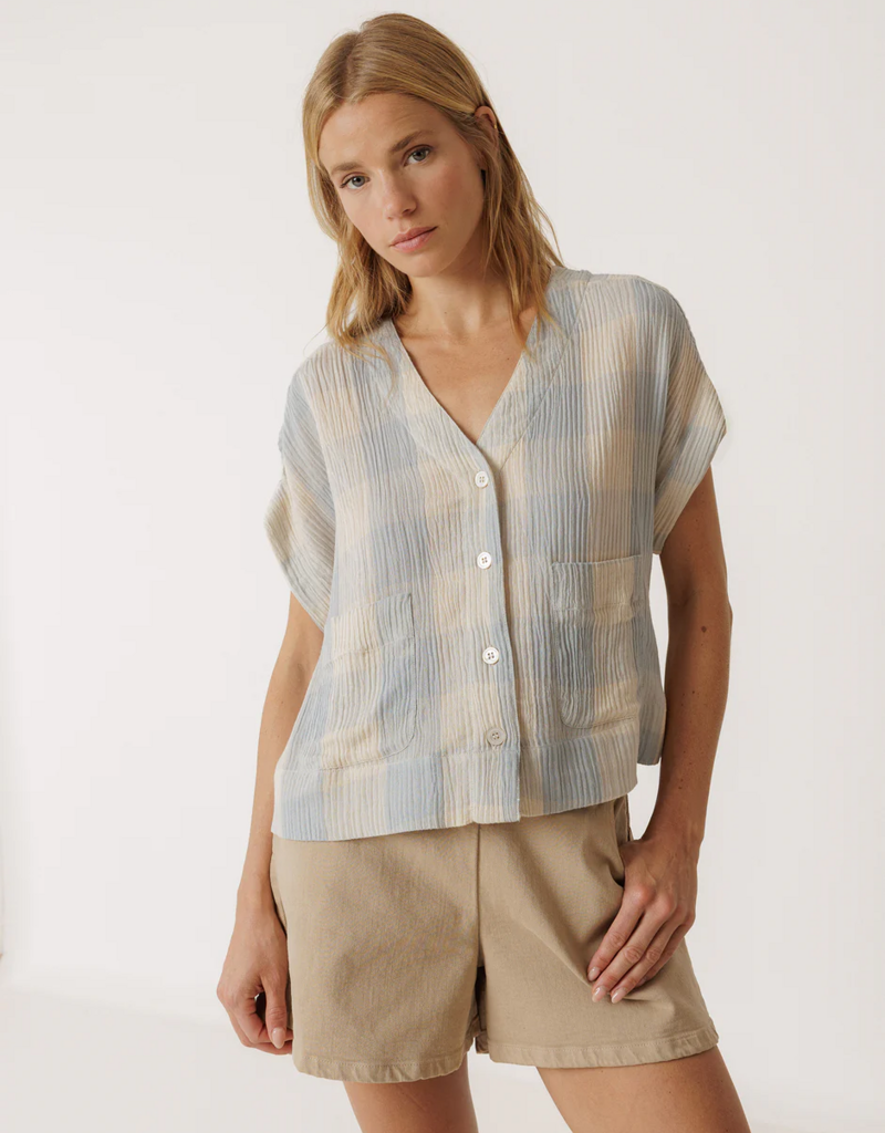 Indi and Cold Witter Gingham Check Shirt in Jasmine
