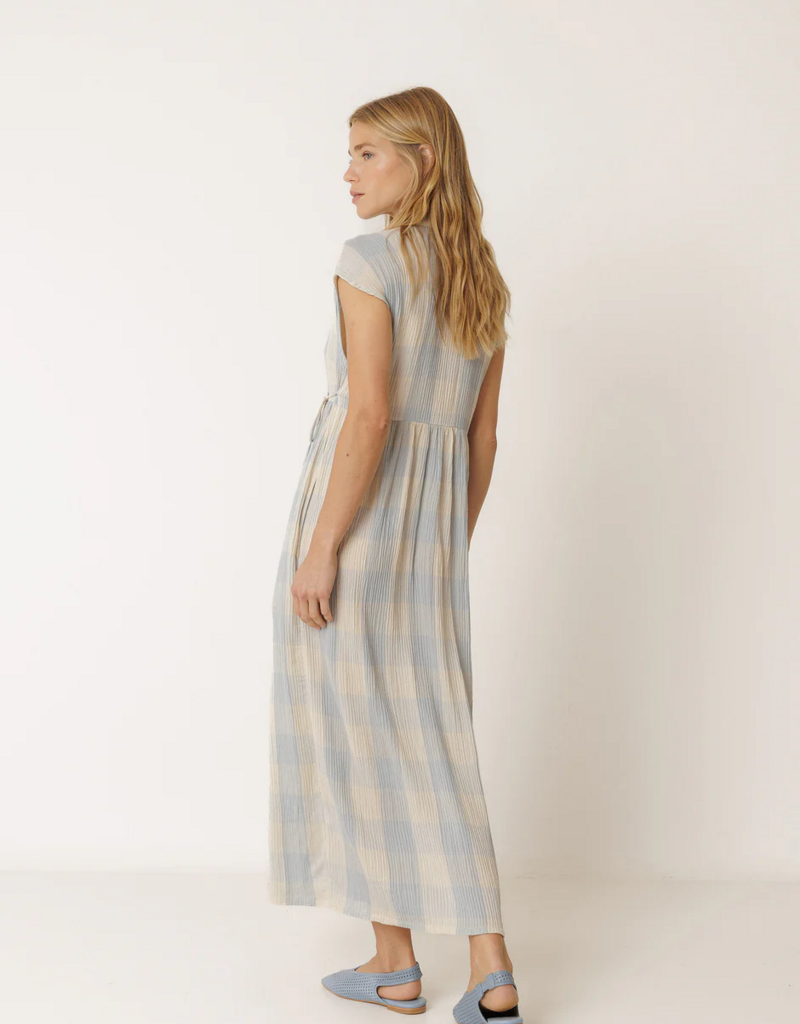 Indi and Cold Leery Crossover Gingham Dress in Jasmine