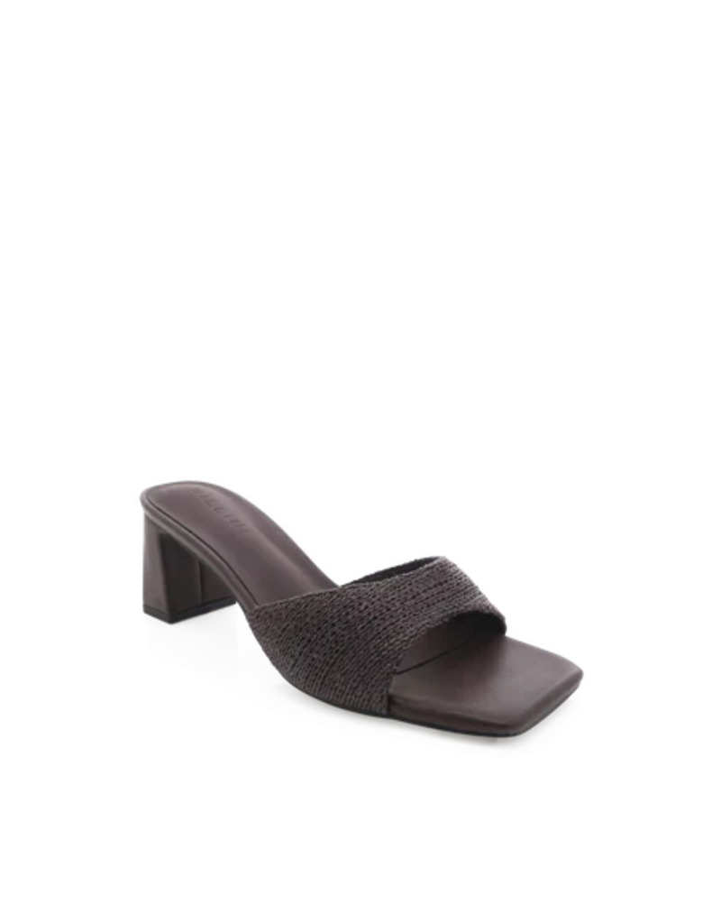 Billini Freda Heels in Chocolate Raffia