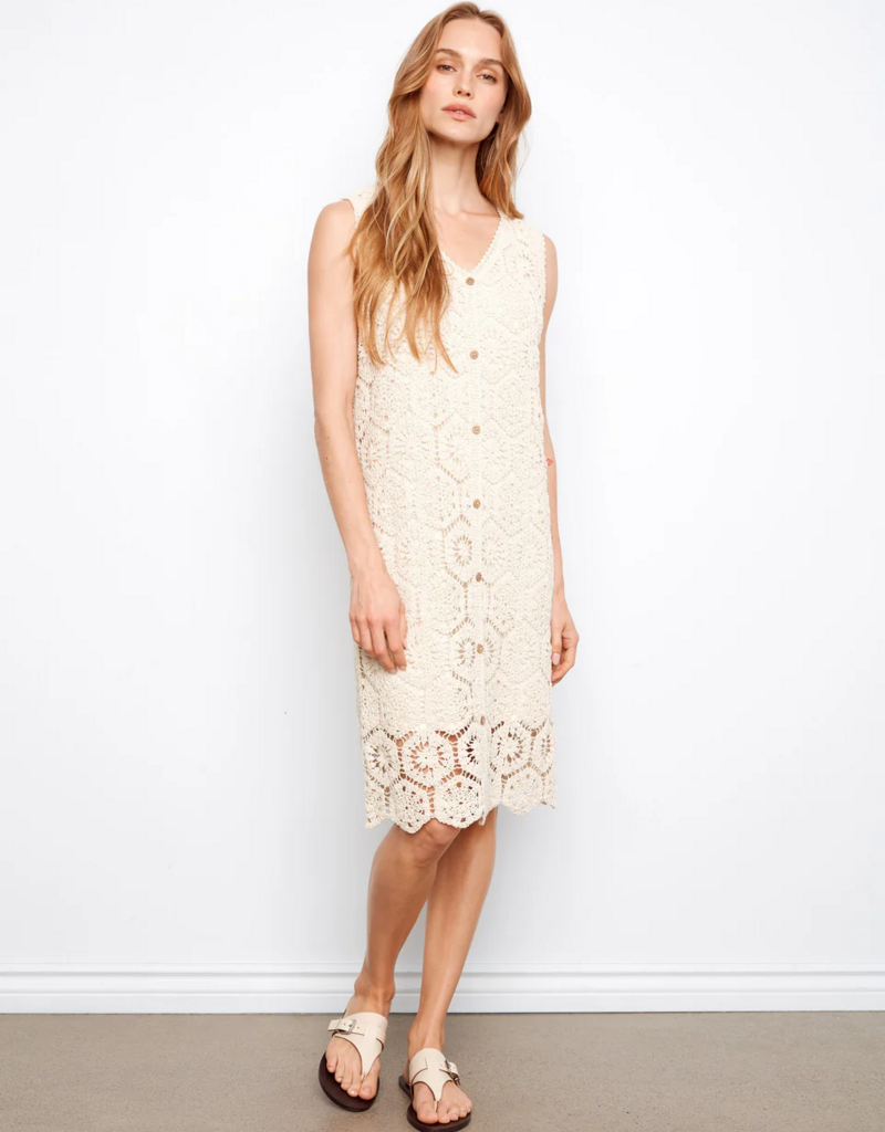 Charlie B Jinny Crochet Sleevless Midi Dress