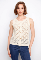 Charlie B Cora Button-Up Sleeveless Vest