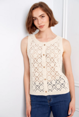 Charlie B Cora Button-Up Sleeveless Vest