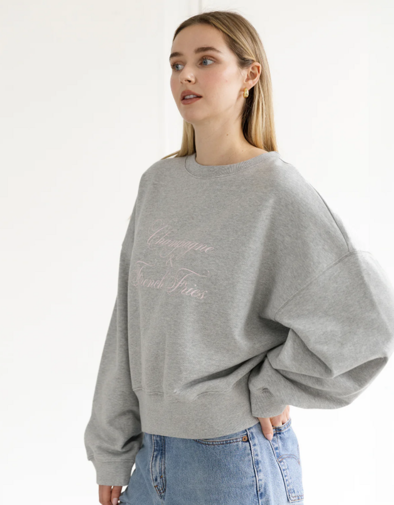 Brunette the Label Champagne and French Fries Girlfriend Crew