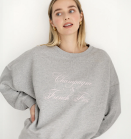 Brunette the Label Champagne and French Fries Girlfriend Crew