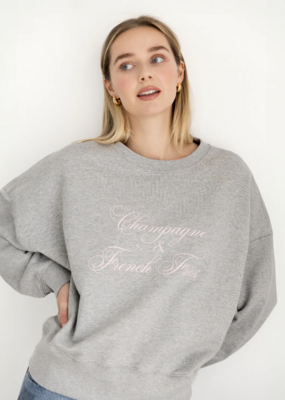 Brunette the Label Champagne and French Fries Girlfriend Crew