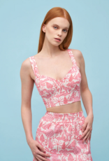 ASTRID Jungle Print Lace Back Bustier