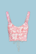 ASTRID Jungle Print Lace Back Bustier