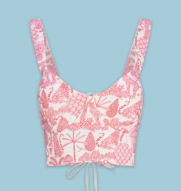 ASTRID Jungle Print Lace Back Bustier