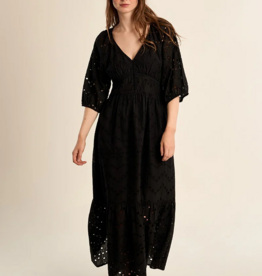 Molly Bracken Erika Cotton Open Work Embroidered Dress