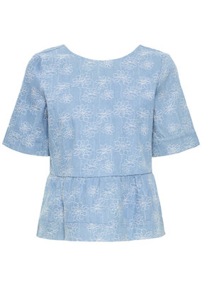 ICHI Odette Cotton Embroidered Blouse