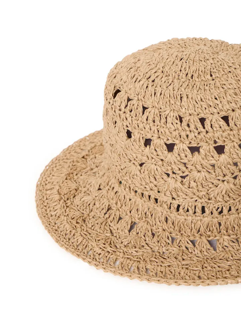 B.Young Vashti Woven Hat in Natural Straw