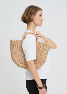 B.Young Vashti Shopper Bag in Natural Straw