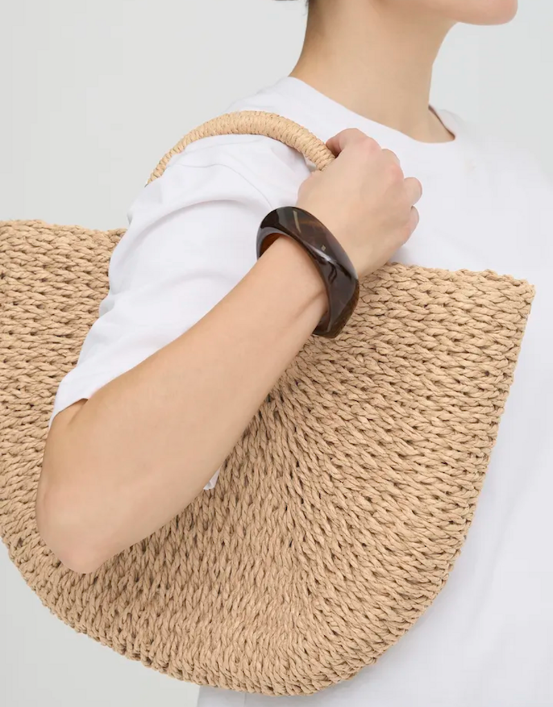 B.Young Vashti Shopper Bag in Natural Straw