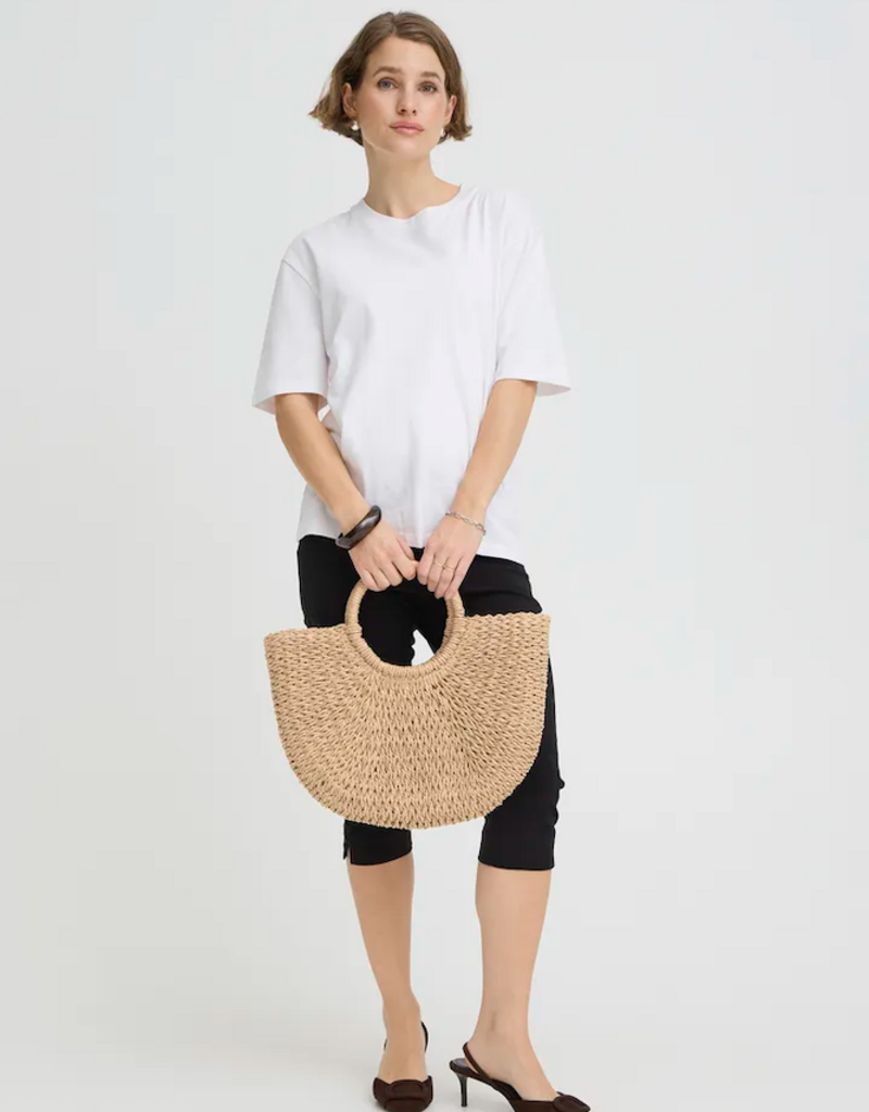 B.Young Vashti Shopper Bag in Natural Straw