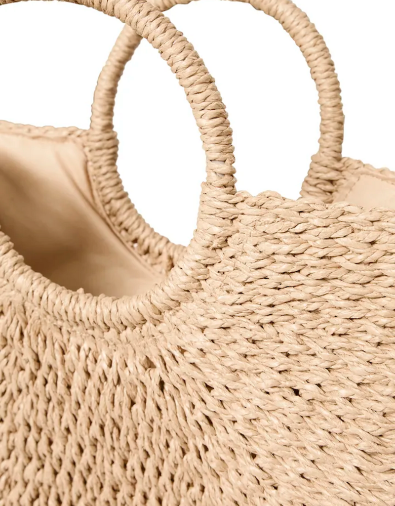 B.Young Vashti Shopper Bag in Natural Straw