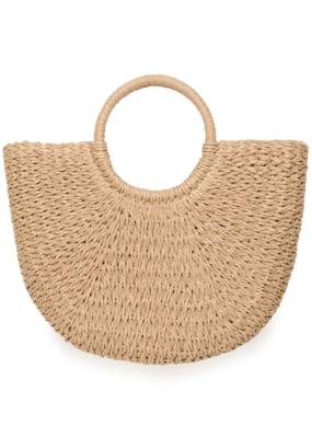 B.Young Vashti Shopper Bag in Natural Straw