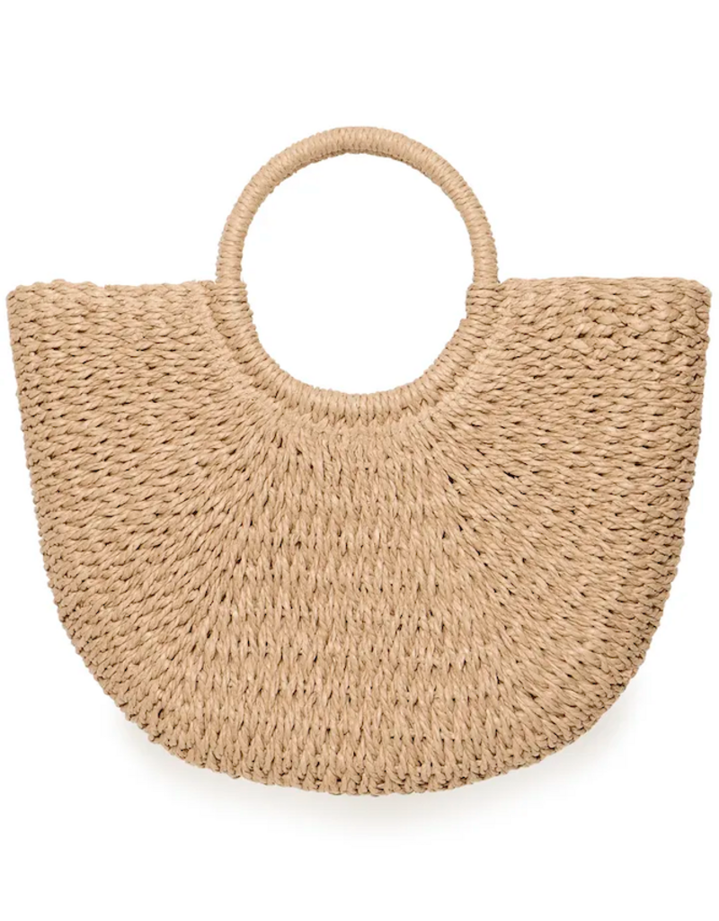 B.Young Vashti Shopper Bag in Natural Straw