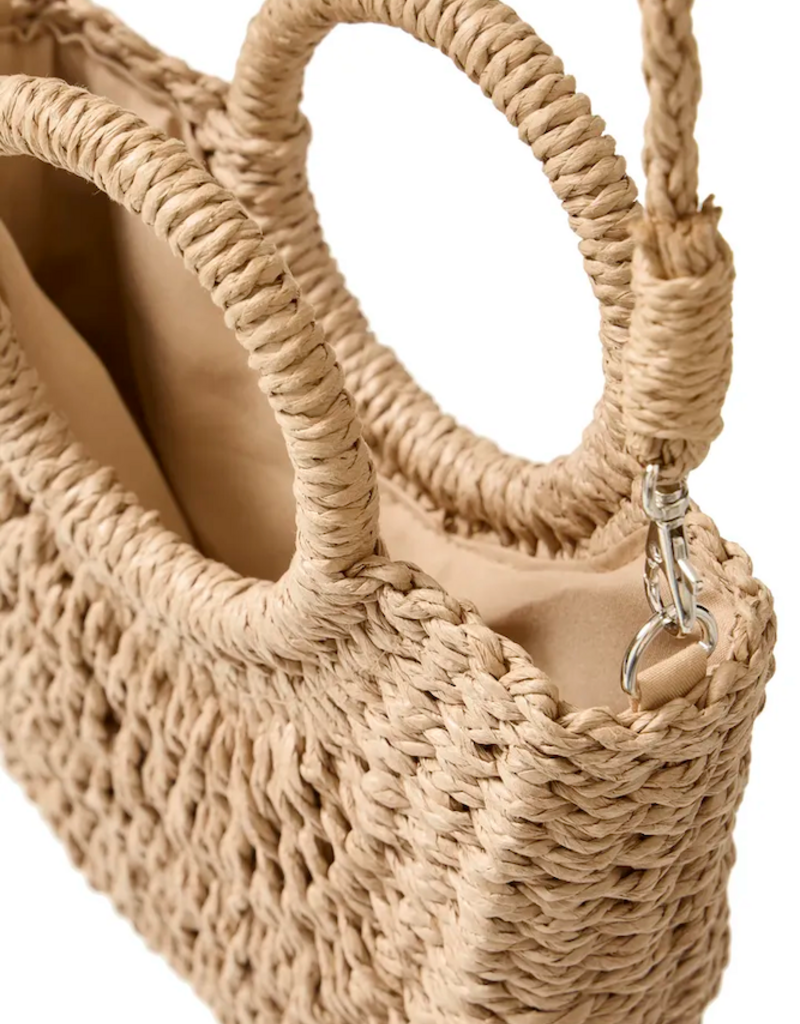 B.Young Vashti Woven Bag in Natural Straw