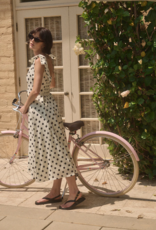 Lucy Paris Ryleigh Polkadot Midi Dress With Shoulder Ties
