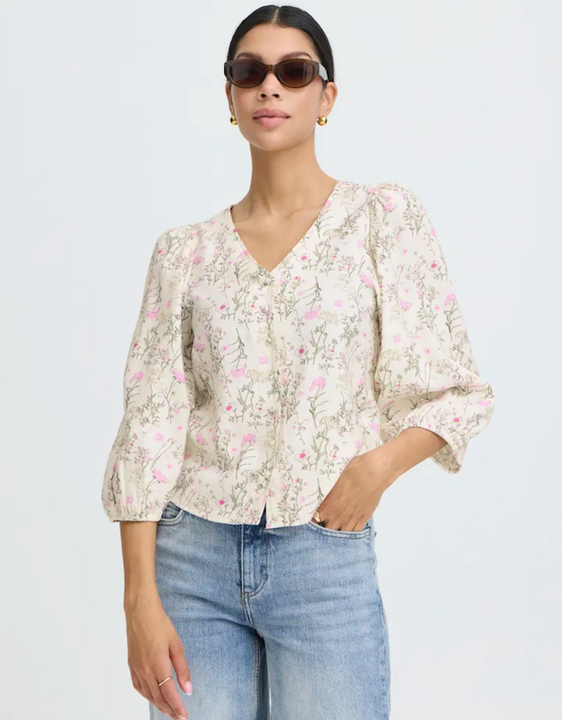 B.Young Issisa Shirt in Primrose Pink Floral