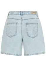 B.Young Kielo Embroidered Denim Shorts in Light Blue Denim