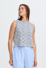 B.Young Falakka Linen Blend Button Back Top