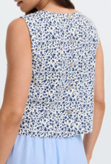 B.Young Falakka Linen Blend Button Back Top